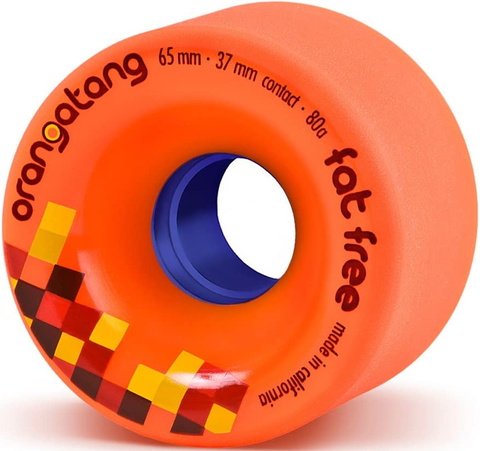 Orangatang Fat Free Longboard Wheels Orange 65mm 80a