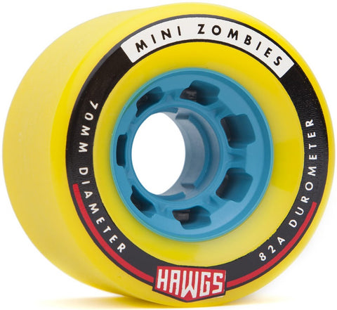 Mini Zombie Hawgs Yellow Longboard Wheels